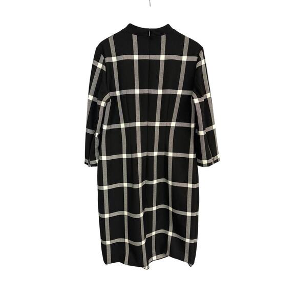 Women’s BOSS by HUGO BOSS Size 10 Black & White Plaid Knit Dress - Picture 4 of 5